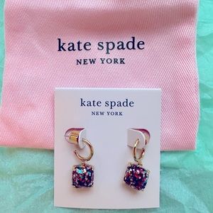 New Kate Spade multicolor sparkly drop earrings.